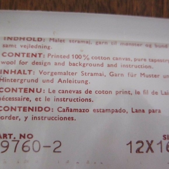 Vintage PERMIN OF COPENHAGEN WATER MILL NEEDLEPOINT KIT #9760/2,12" X 16" , NEW - Picture 3 of 3